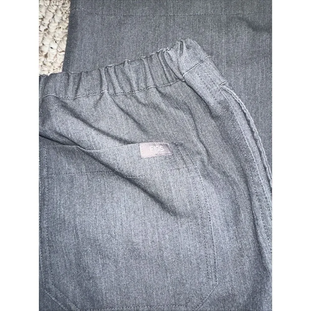 Figs Technical Collection Pants Mens Medium Gray Scrubs Stretch Drawstring Work‎